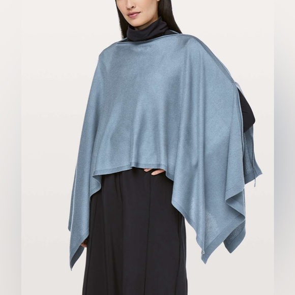 lululemon athletica Sweaters - LULULEMON Hearts Compass Poncho
Blue Denim one size